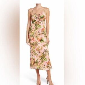 NSR Floral Pink Maxi Dress